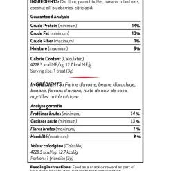 Kong Kitchen Picnic in the Park Peanut Butter, Banana & Blueberry Crunchy Biscuits for Dogs (8 oz)