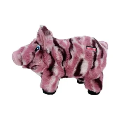 KONG Low Stuff Stripes Pig Plush Dog Toy