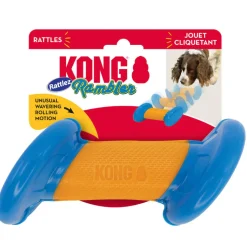 Kong Rambler Rattlez Dumbbell Toy For Dogs -Large (Orange/Blue)
