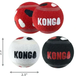 Kong Signature Sport Balls Toy For Dogs- Medium (3 pack)