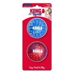 KONG Squeezz Geodz Balls Dog Toy, 2 pack, Assorted Colors