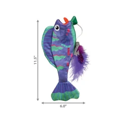 KONG Wrangler Angler Fish Cat Toy, Assorted Colors