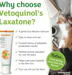 Laxatone Gel Hairball Control for Cats (Tuna Flavor), 4.25 oz tube