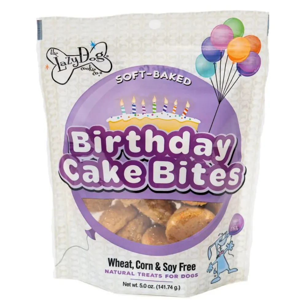 Lazy Dog Cookie Birthday Cake Bites Treats For Dogs (5 oz)