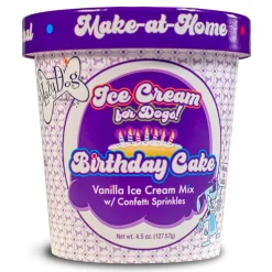 Lazy Dog Make at Home Ice Cream Mix Birthday Cake Flavor Treats For Dogs (4.5 oz)