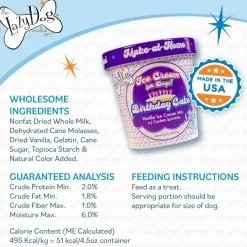 Lazy Dog Make at Home Ice Cream Mix Birthday Cake Flavor Treats For Dogs (4.5 oz)