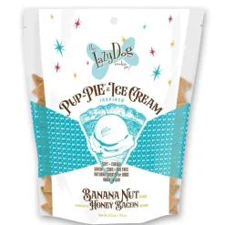 Lazy Dog Pup-PIE & Ice Cream Banana Nut Slice with Honey & Bacon Treats for Dog (5 oz)