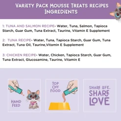 Love Nala Mousse Lickable Treats For Cats -Variety Pack (0.5 oz tube x 24)