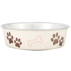 Loving Pets Classic Paparazzi Pink Non-Skid Stainless Steel Pet Bowl