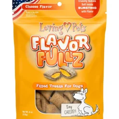 Loving Pets Flavorfullz Cheese Flavor Crunchy Filled Dog Treats (6 oz)