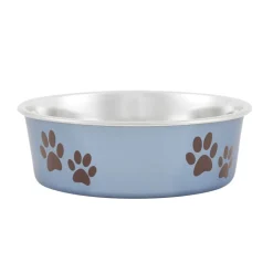 Loving Pets Metallic Blueberry Non-Skid Stainless Steel Pet Bowl