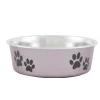 Loving Pets Metallic Grape Non-Skid Stainless Steel Pet Bowl