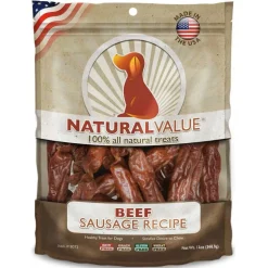 Loving Pets Natural Value Beef Sausages Dog Treats (13 oz)