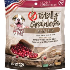 Loving Pets Totally Grainless Chicken & Cranberry Recipe Sausage Bites Dog Treats (6 oz)