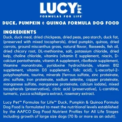 Lucy Pet Products Formulas for Life Grain-Free Duck, Pumpkin & Quinoa Formula Dry Dog Food