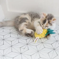Mad Cat Purrfect Pineapple w/Catnip & Silvervine Toy For Cats