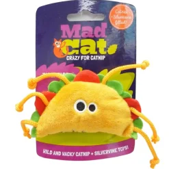 Mad Cat Tabby Taco w/Catnip & Silvervine Toy for Cats
