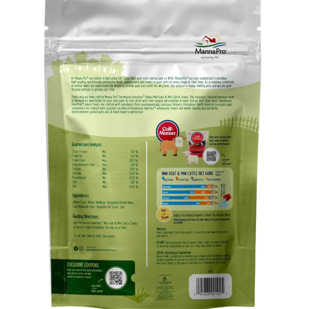 Manna Pro Farmhouse Favorites Treats For Mini Goat & Mini Cattle (3 lb)