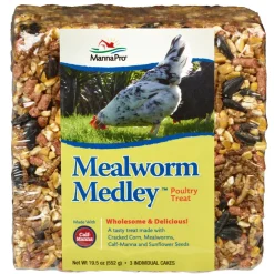 Manna Pro Mealworm Medley Poultry Treat (3 individual cakes)