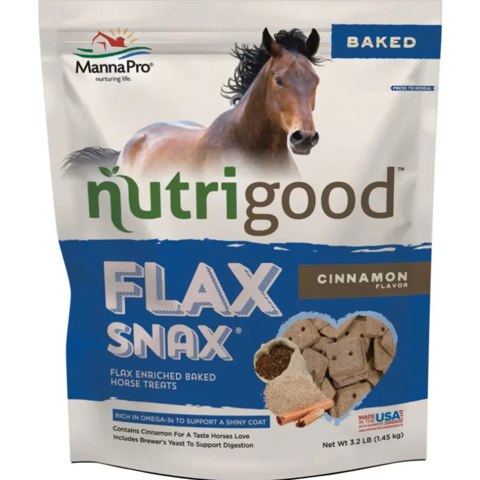 Manna Pro Nutrigood Flax Snax Cinnamon Treats for Horses (3.2 lb)