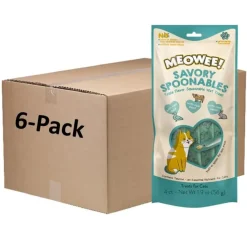 Meowee! Savory Spoonables with Duck, Beef & Rabbit Lickable Treat For Cats