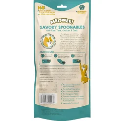 Meowee! Savory Spoonables with Tuna, Chicken & Duck Lickable Treats For Cats