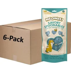 Meowee! Savory Spoonables with Tuna, Chicken & Duck Lickable Treats For Cats