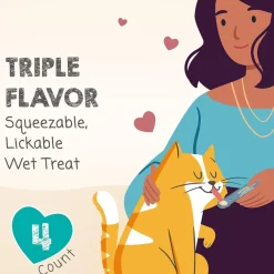 Meowee! Savory Spoonables with Tuna, Chicken & Duck Lickable Treats For Cats