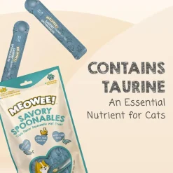 Meowee! Savory Spoonables with Tuna, Chicken & Duck Lickable Treats For Cats