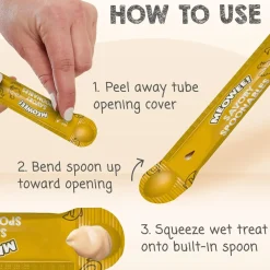 Meowee! Savory Spoonables with Salmon, Chicken & Duck Lickable Treat For Cats