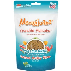 Meowijuana Crunchie Munchies Seafood Medley Flavor Catnip Treats (3 oz)
