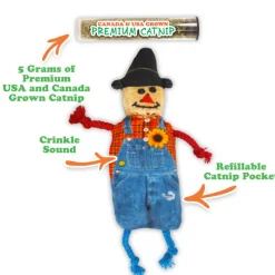 Meowijuana "Get Spooked" - Scarecrow Fillable Catnip Toy For Cats