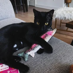 Meowijuana Refillable Get Smoked Fish Cat Toy with Refillable Catnip
