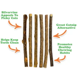 Meowijuana Silvervine Sticks for Cats (6 ct)