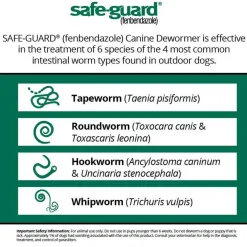 Merck Safe-Guard Canine Dewormer for Dogs 6 weeks and older (4 gram x 3 sachets)