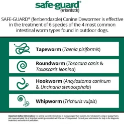 Merck Safe-Guard Canine Dewormer for Dogs 6 weeks and older (2g x 3 sachets)