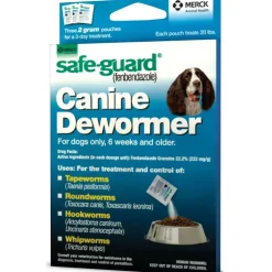 Merck Safe-Guard Canine Dewormer for Dogs 6 weeks and older (2g x 3 sachets)