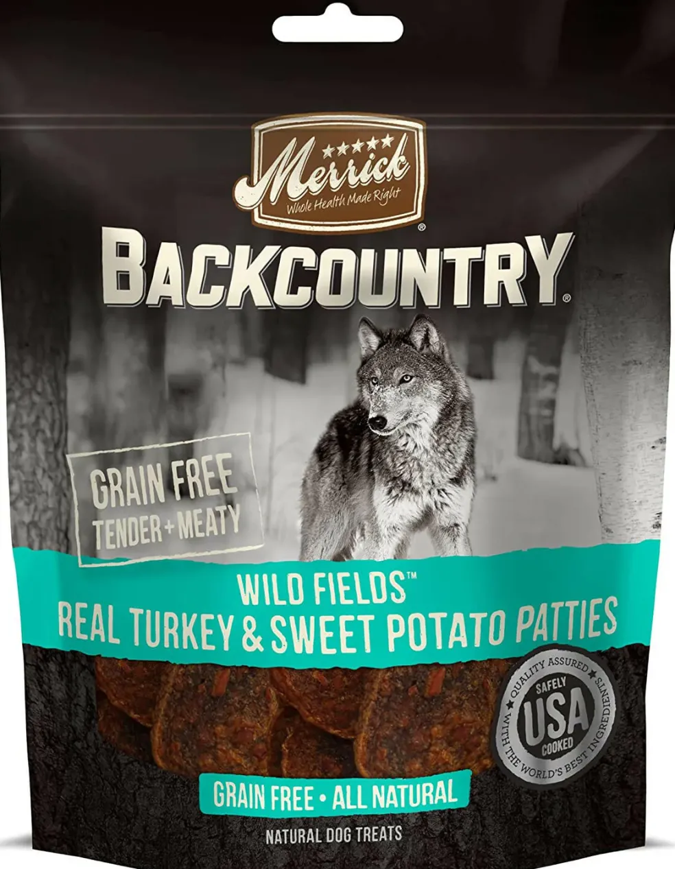 Merrick Backcountry Wild Prairie Turkey and Sweet Potato Pattie Dog Treats (4 oz)