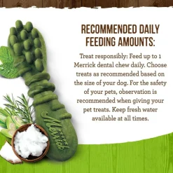 Merrick Fresh Kisses Double-Brush Coconut & Botanical Oil Dental Dog Treats, Medium