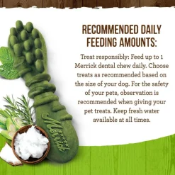Merrick Fresh Kisses Double-Brush Coconut & Botanical Oil Dental Dog Treats, Extra Small