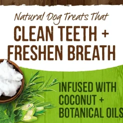 Merrick Fresh Kisses Double-Brush Coconut & Botanical Oil Dental Dog Treats, Extra Small