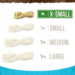 Merrick Fresh Kisses Double-Brush Mint Breath Strips Dental Dog Treats, Small