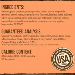 Merrick Power Bites Soft & Chewy Grain Free Real Salmon Dog Treats (6 oz)