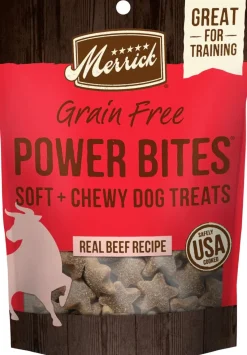 Merrick Power Bites Soft & Chewy Grain Free Real Beef Dog Treats (6 oz)