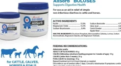 Merrick's Blue Ribbon AliSorb Anti-Diarrheal Bolus for Calves & Foals (50 boluses)