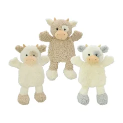 MultiPet Crinkle Cow Flattie Plush Dog Toy, Assorted Colors, 15"