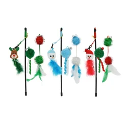 Multipet Holiday Cat Teaser Toy, Assorted Colors, 1 count