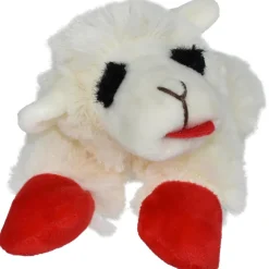 Multipet Lamb Chop Knobby Noggins Plush Squeaky Dog Toy Assorted 5"