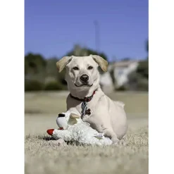 Multipet Lamb Chop Squeaker Mat Plush Dog Toy 9"
