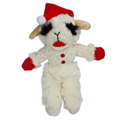 Multipet Lamb Chop Standing with Santa Hat - Dog Plush Toy